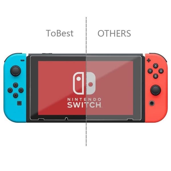Härdat glas - Tobest - Nintendo Switch - 2-pack - Ultra hållbart - Hårdhet 9H Transparent