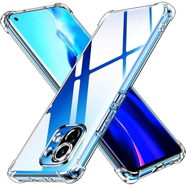 Skyddsfodral för Xiaomi Mi 11 - E.F.CONNECTION - Transparent silikon - Förstärkta hörn Transparent