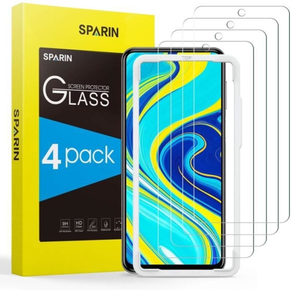 [4-pack kompatibel med Redmi Note 9s-9 Pro-9 Pro Max härdat glas, skärmskydd Skyddsfilm Redmi Note 9s-9 Pro-9 Pro