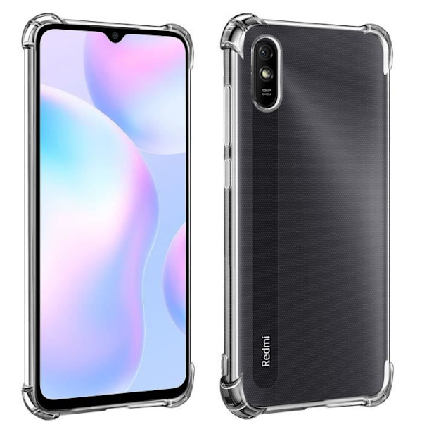Coque - Xiaomi - Redmi 9A - Flexibel - Stötsäker - Transparent Vit Klar vit