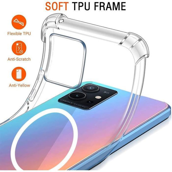 Skyddsfodral för Vivo Y55 5G - E.F.CONNECTION - Transparent - Mjuk - Silikon Transparent