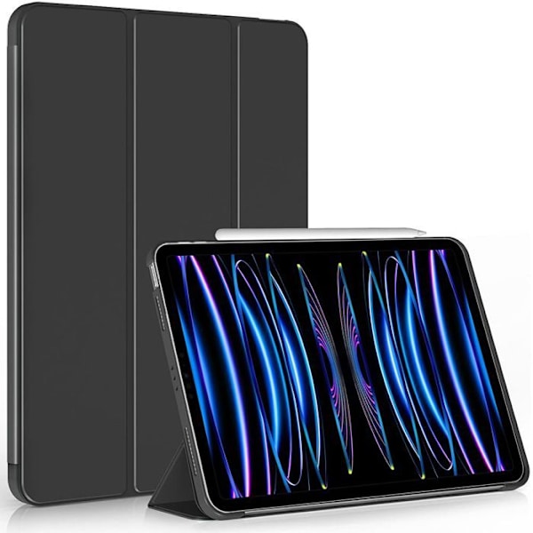 Coque Tablette - E.F.CONNECTION - til iPad Pro 11 - Sort - Stødabsorberende - Vækkeur-støtte Svart