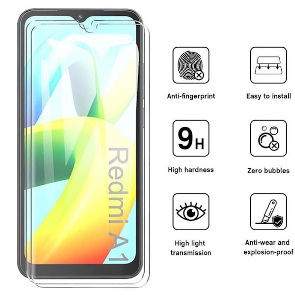 Härdat glas för Redmi A1/A2 - 4 delar - Transparent skyddsglas Transparent