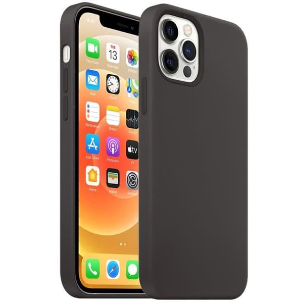Coque - Premium - för iPhone 12 Pro Max - Stötsäker - Halkfri - Svart Svart