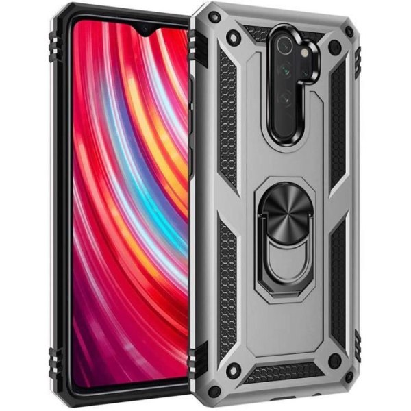 til XiaoMi RedMi Note 8 Pro Case, Armor Case TPU + PC Stødsikkert anti-ridsecover med 360 graders rotation ringholder avN3756