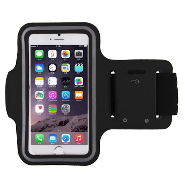 Sportsarmbånd Iphone 8 PLUS (+) til løb Åndbart APPLE T7 etui cover - Farve: SORT