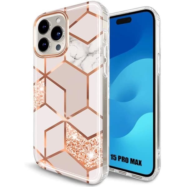 iPhone 15 Pro Max Fodral - Slim Skydd - Lätt - Mjuk - Stötsäker - Rosa Rosa