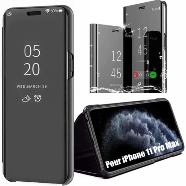 Cover til iPhone 11 Pro Max (6,5") Komfortabel SMART VIEW 362 graders beskyttelse Sort Svart
