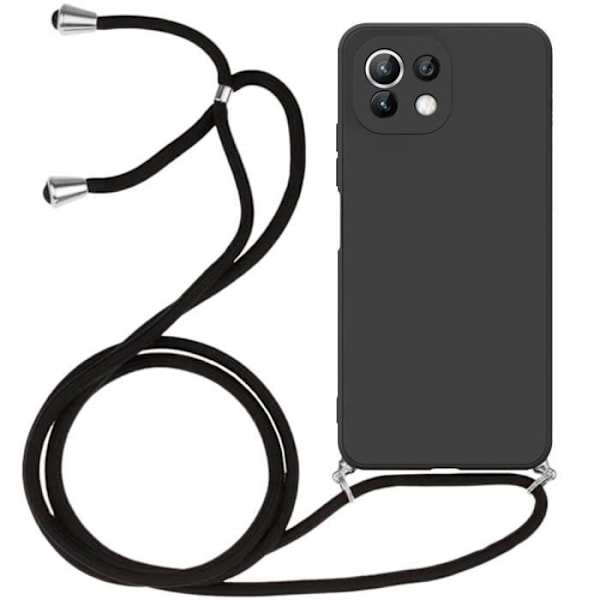 Beskyttelsesskal - E.F.CONNECTION - til Xiaomi Mi 11 - Sort Silikone - Ridseresistent - Stødabsorberende Svart