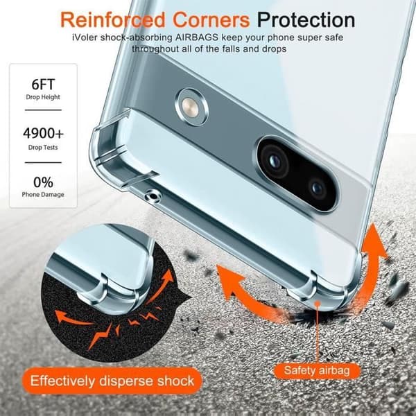 Coque - för Google Pixel 8 - Förstärkt Skydd - Mjuk - Grön Snöjd Transparent, midnattsgrön