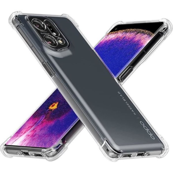 Taske til OPPO Find X5 Silikone stødsikker Anti-ridse Transparent Ultra Slim Transparent