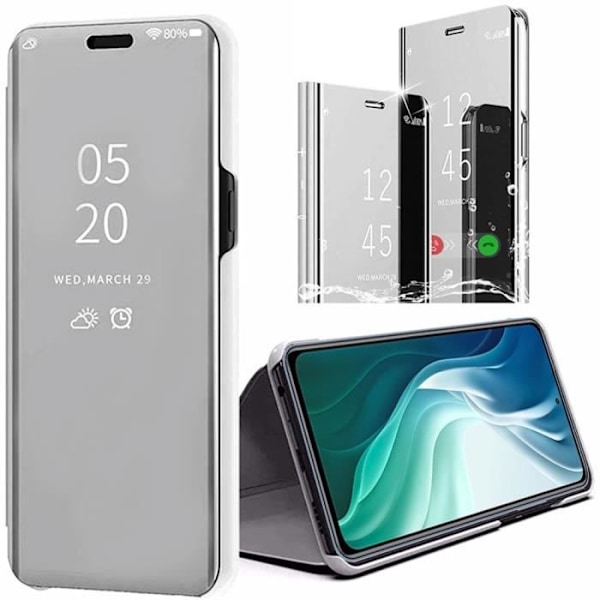 Taske til Xiaomi Mi 11i Silver Smart View Protection Fuld for- og bagside Silver