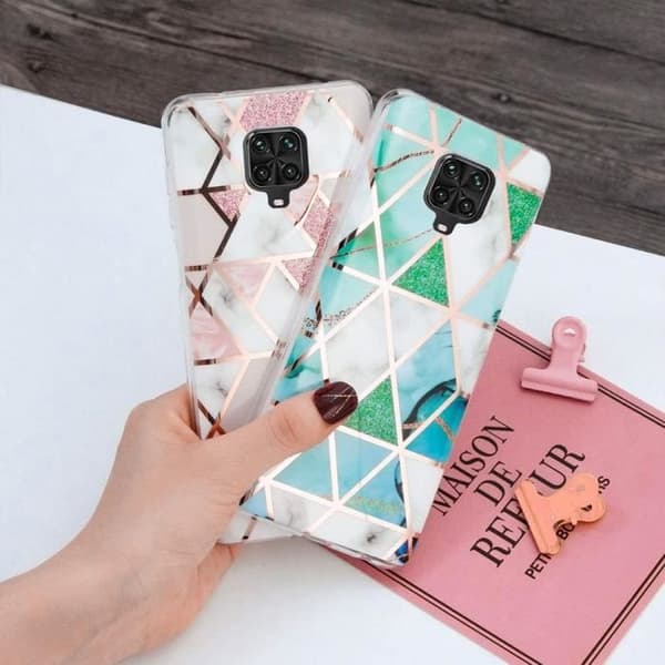 Fodral till Redmi Note 9S - E.F.CONNECTION - Mjukt - Tunt och elegant designfodral i TPU - Grön Grön