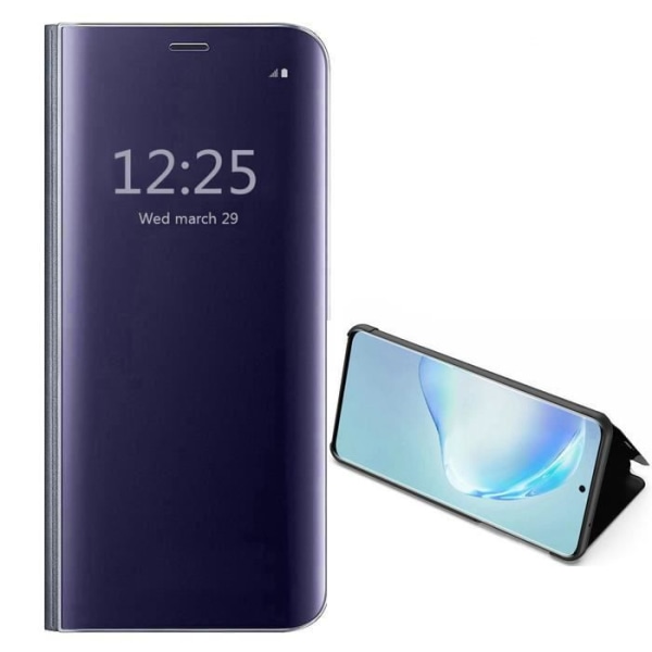 Fodral - Xiaomi - Redmi Note 9S - Mirror Flap Fodral - Stötsäker - Stativfunktion Blå