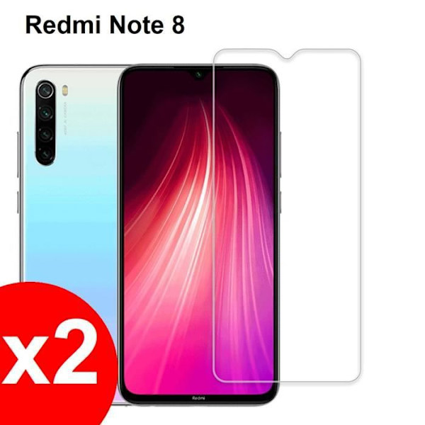 X2 hærdet glas til xiaomi redmi note 8