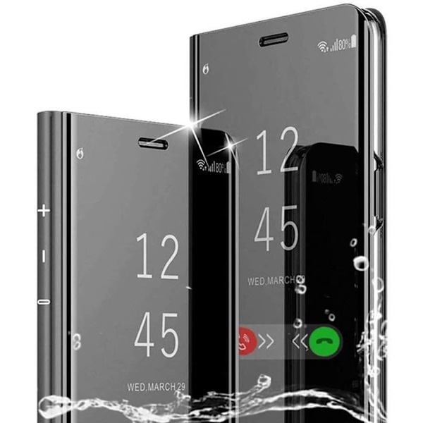 Coque til Xiaomi Redmi Note 14 Pro 5G (ikke til 4G) Beskyttende Hård Klar Vis Smartetui - Sort Svart