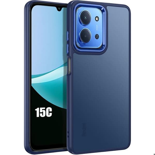 Skyddsskal - E.F.CONNECTION - för Xiaomi Redmi 15C 4G/5G - Stötresistent - Mörkblå marinblå