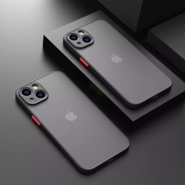 Coque til iPhone 13 - E.F.CONNECTION - Sort - Semi-stiv - Mat coque - Blød mod huden - 6,1 tomme Svart