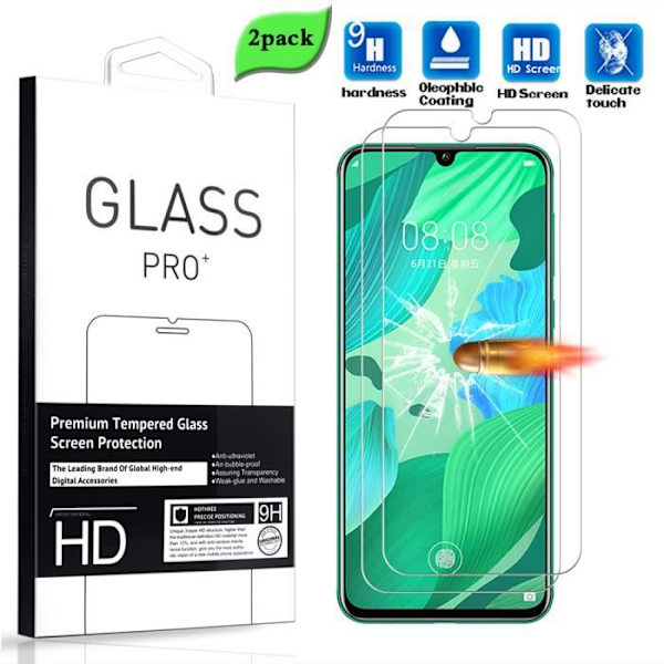 [2 Pack] Skærmbeskytterfilm i hærdet glas til Huawei nova 5 Pro (6,39")