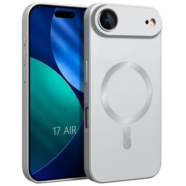 Mobilskal - E.F.Connection - för iPhone Air - Silikon med Magnetring - Silver Silver