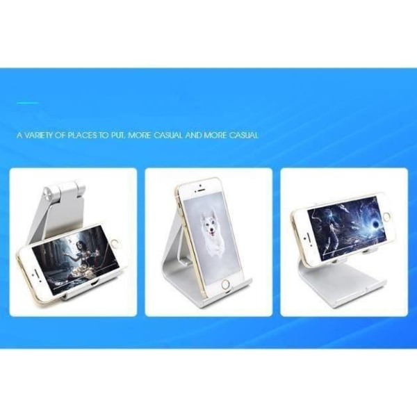 Stöd för Flera Vinklar Justerbart i Aluminiumlegering, Stöd för Mobiltelefon för iPhone 7 Plus-6S-Samsung Galaxy Note 8 H01C4A