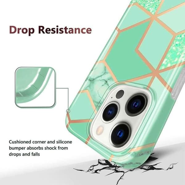 Coque - E.F.CONNECTION - För Xiaomi Redmi Note 12 5G - Marmor Turquoise Mönster - Stötsäker Skydd - Chic Design Turkos