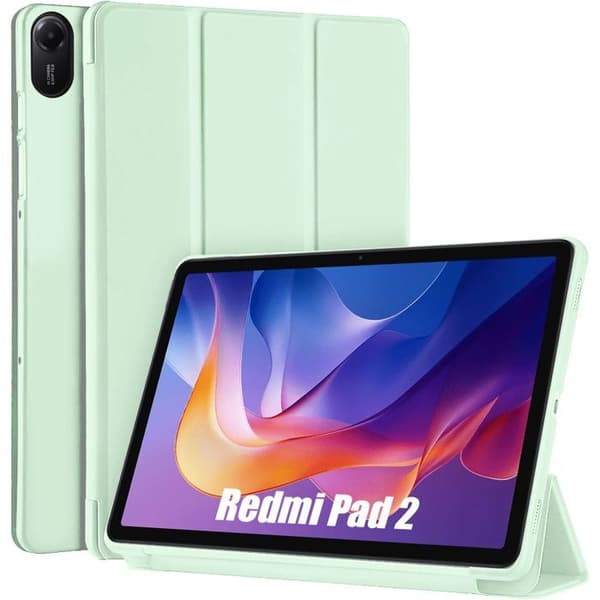 Fodral för Xiaomi Redmi Pad 2, Repellerande skydd med Ställ för Väcka-Sova - Grön Grön