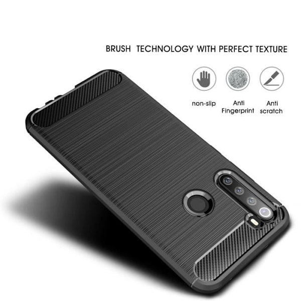 Til Xiaomi Redmi Note 8-etui (6,3") - Letvægts silikonecover Stødsikkert kofangerbagbeslag Xiaomi Redmi Note 8 Sort Svart