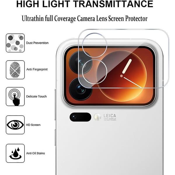 2x Härdat Glas Bakskärm för Xiaomi 17 Pro, Stötsäker Represistent Hård Transparent Transparent