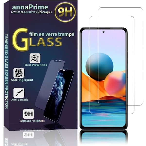 VCOMP® för Xiaomi Redmi Note 11- Note 11S 6.43": 2-pack skärmskydd i härdat glas VIT