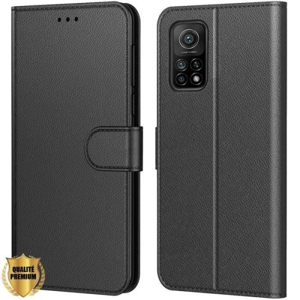 Fodral till Xiaomi Mi10T Pro (6,67") 360 skydd Lädereffekt Magnetstängningsskydd Svart Svart