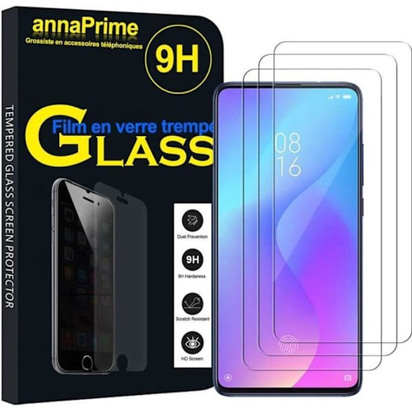 Til Xiaomi Redmi K20/ Redmi K20 Pro/ Mi 9T/ Mi 9T Pro 6.39": Parti/pakke med 3 skærmbeskyttere af hærdet glas TRANSPARENT