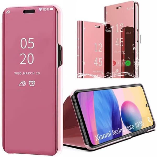 Coque - E.F.CONNECTION - för Redmi Note 10 5G - Skydd 360 Grad - Stötabsorberande - Flexibel - Spegelreflex Rosa