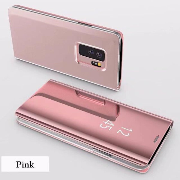 Fodral - Juce - Galaxy S9 Plus - Rose Gold - Spegeleffekt - Stötsäker - Flip-fodral Rose guld