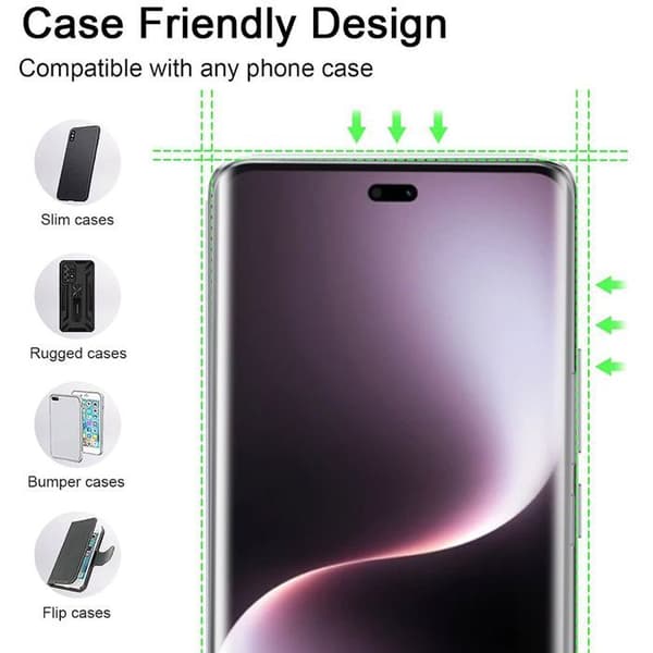 2 Helglas för Honor Magic 7 Lite, Stötsäker skydd med svart kant Transparent