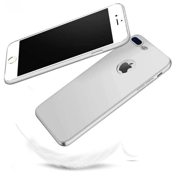 Coque och Härdat Glas - Apple - iPhone 8 - Silver - Ultra Slim - Stötabsorberande Silver