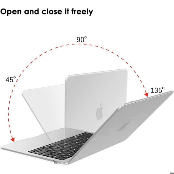 Skydd för MacBook Pro 14 Tum M4 M3 M2 M1 Pro/Max 2024 2023 2021, Slim Antichock - Transparent Transparent