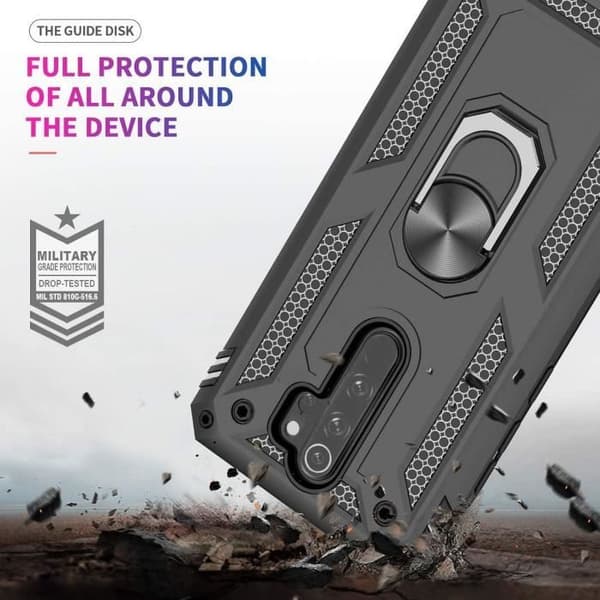 Coque i silikon - E.F.CONNECTION - för Redmi Note 8Pro - Stöttålig silikon - Förstärkt kant - Stödhorn Svart