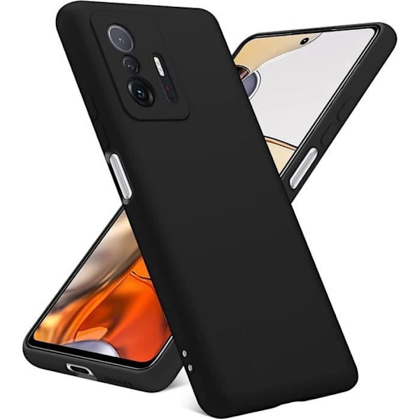Højstyrke blødt silikone etui til Xiaomi Mi 11T Pro - Sort Svart