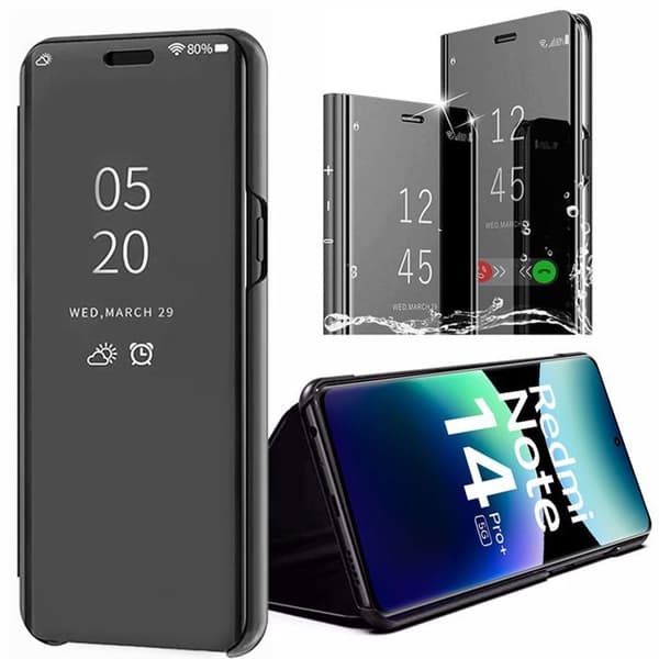 Skyddsskal - E.F.CONNECTION - För Xiaomi Redmi Note 14 Pro Plus 5G - Svart - Rep-Resistent - Elegant 360° Svart