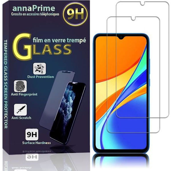 Til Xiaomi Redmi 9C- 9C NFC- Redmi 9 (Indien) 6,53": Parti - Pakke med 2 skærmbeskytterfilm af hærdet glas