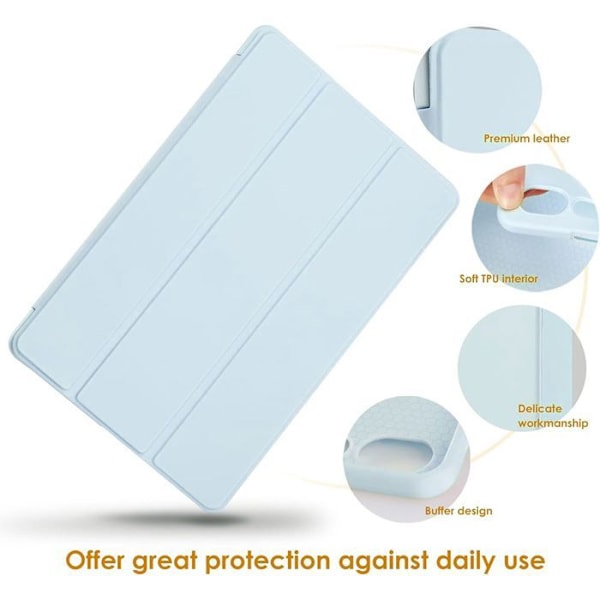 Coque + Tempereret Glas til Samsung Galaxy Tab S9 (11 Tommer) Fuld Beskyttelse Stødabsorberende Auto Vække- / Hvilefunktion - Blå Blå