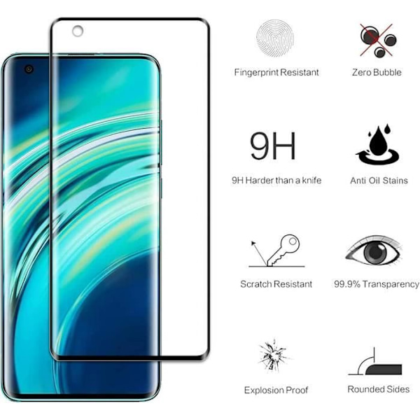 Pack-4 härdat glas för Xiaomi Mi 10 - 9H Stötsäkert skärmskydd