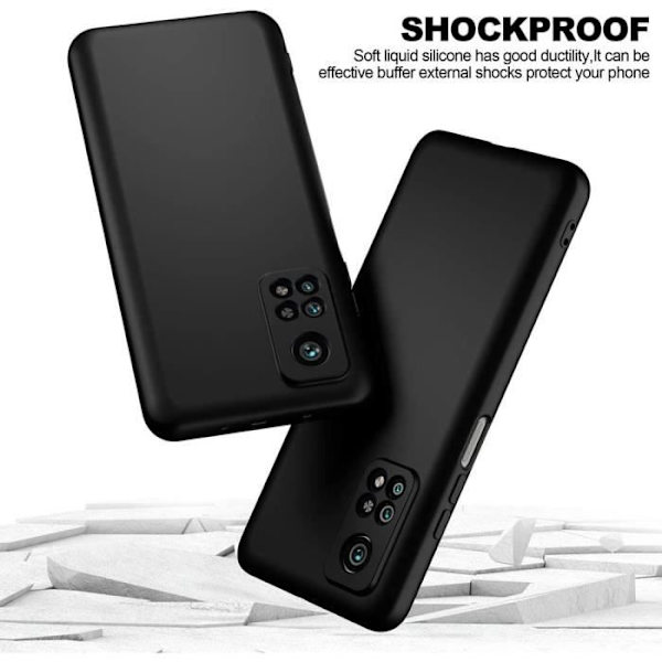Skyddsfodral för Xiaomi Mi 10T - E.F.CONNECTION - Svart - Mjukt - Matt silikonfodral Svart