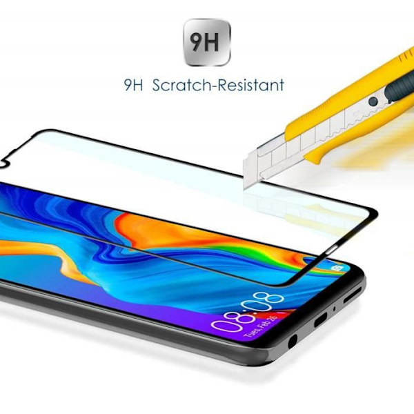 2 styk Huawei P30 Lite hærdet glas, [Fuld dækning] 9H Ultra Resistant, Skærmbeskytter til P30 Lite, Sort
