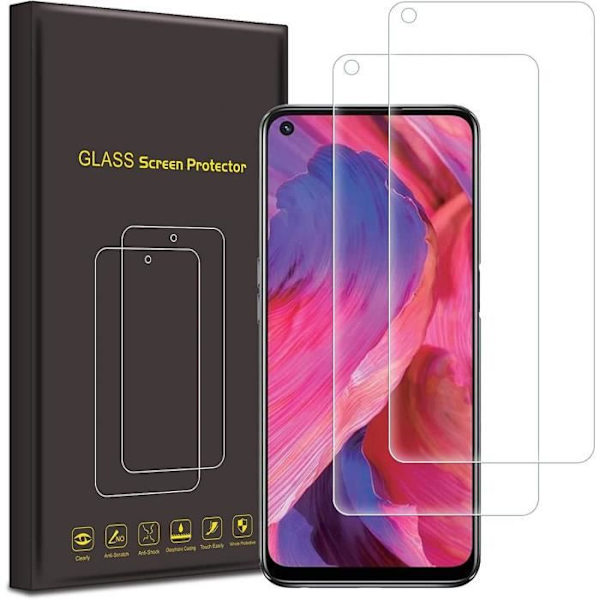 Härdat glas för OPPO A73 5G - 2 delar - Transparent skyddsglas Transparent
