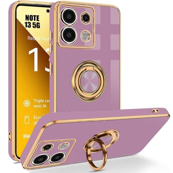 Coque - E.F.CONNECTION - För Xiaomi Redmi Note 13 5G - Lila - Stötsäker skydd - Rotera stöd Lila