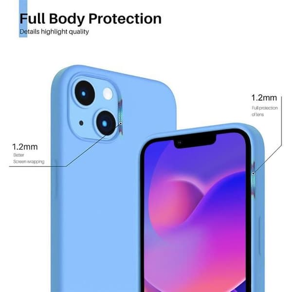 Fodral - Silikon - för iPhone 14 Plus - Ultra Slim - Stöt Protection - Blå Blå