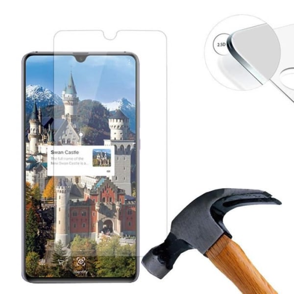 Lusee 2 x härdat glas skärmskydd för Huawei P30 6,1 tum Transparent 9H 2,5D Gennemsigtig