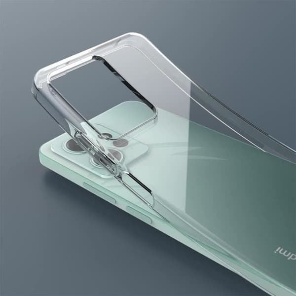 Coque och Härdat Glas - E.F.CONNECTION - För Xiaomi Redmi Note 12 - Stötskydd - Transparent Silikon Transparent